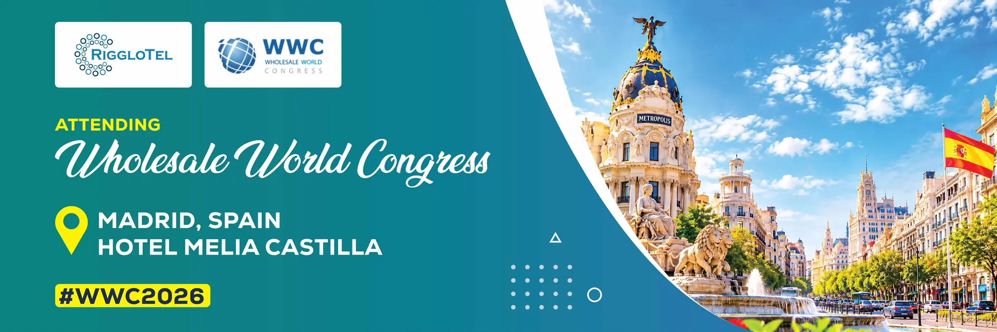 RiggloTel attending Wholesale World Congress 2026, Madrid